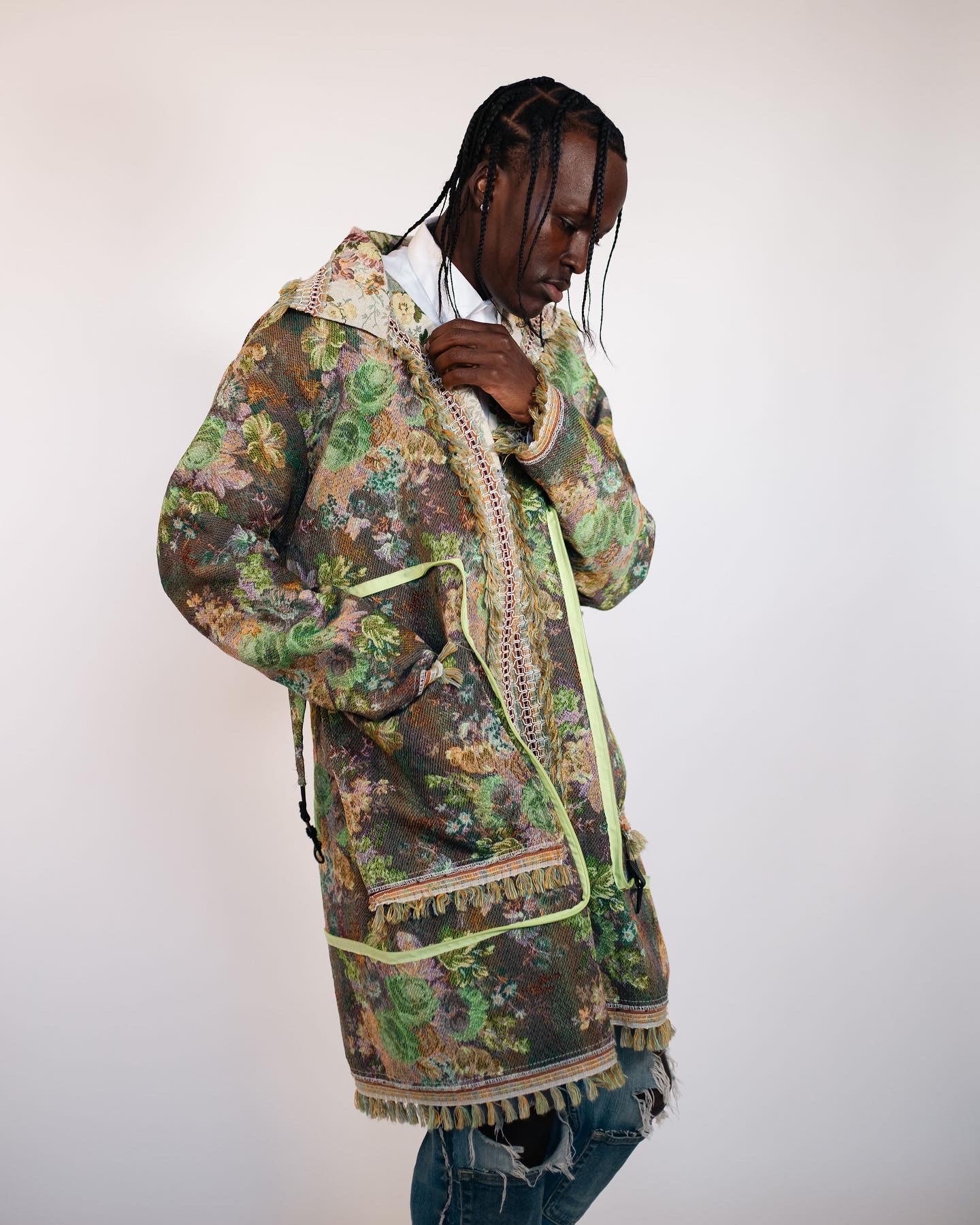 1of1 Floral Trench Coat and Tote