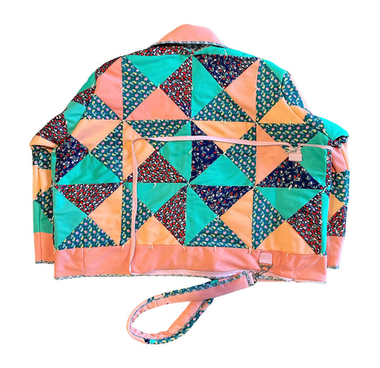 Coral Orchard Coat N Tote