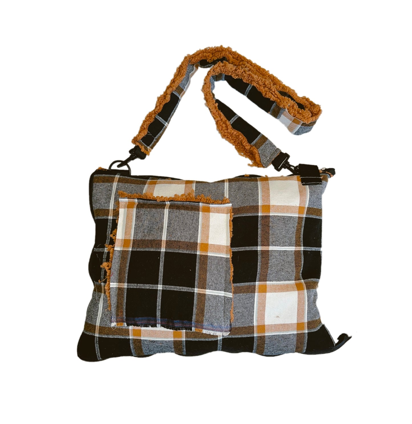 1of1 Plaid Sherpa Coat n Tote