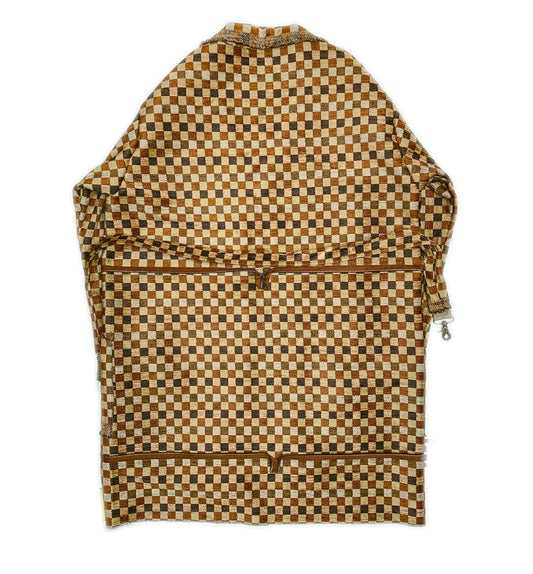 The Porcini Checkered Trench Tote
