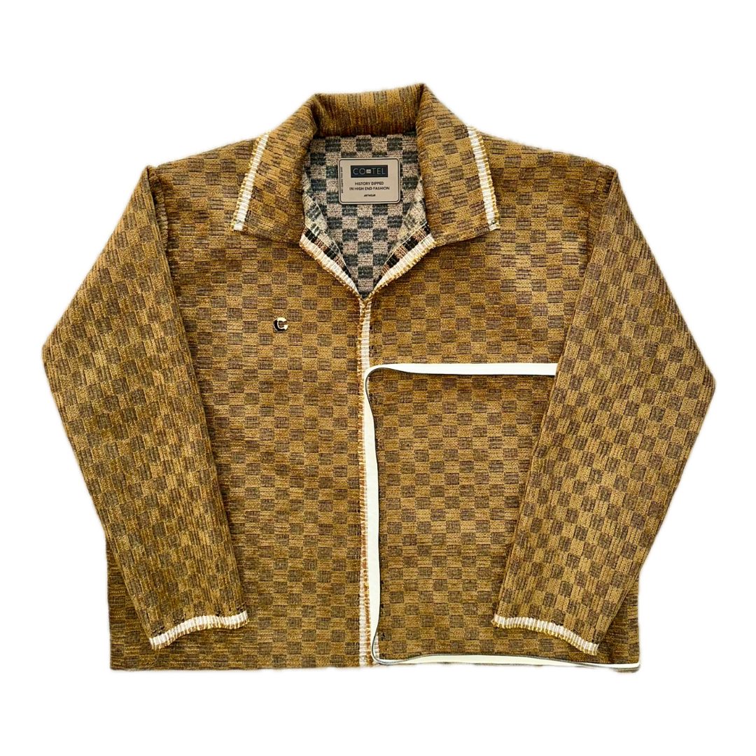 1 of 3 Golden Grid Coat N Tote