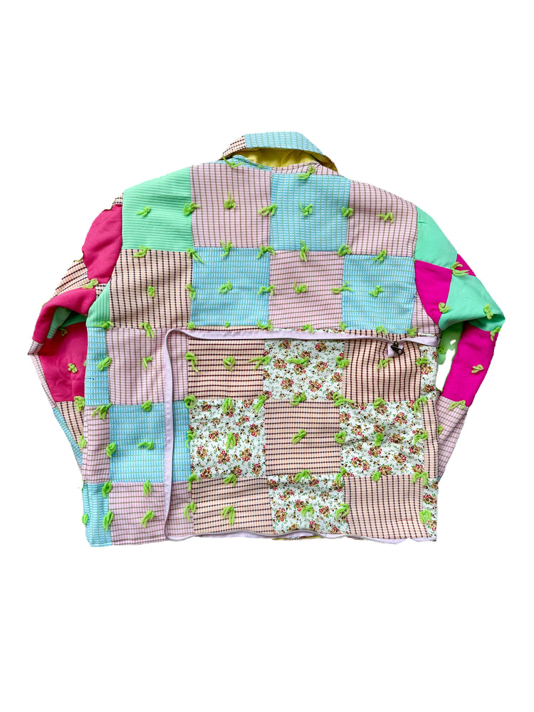 The Petal Grid Coat N Tote