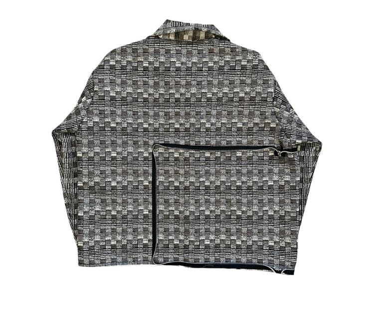 The Static Grid Coat N Tote
