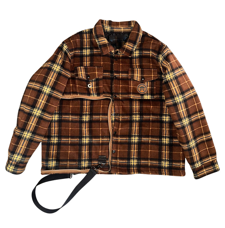 Chestnut Check Coat N Tote