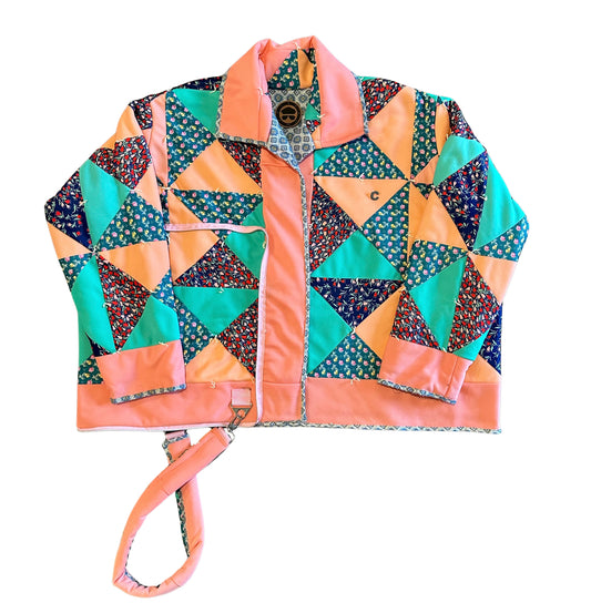 Coral Orchard Coat N Tote