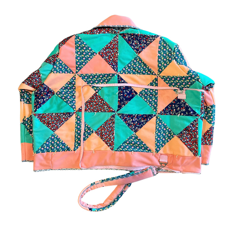 Coral Orchard Coat N Tote