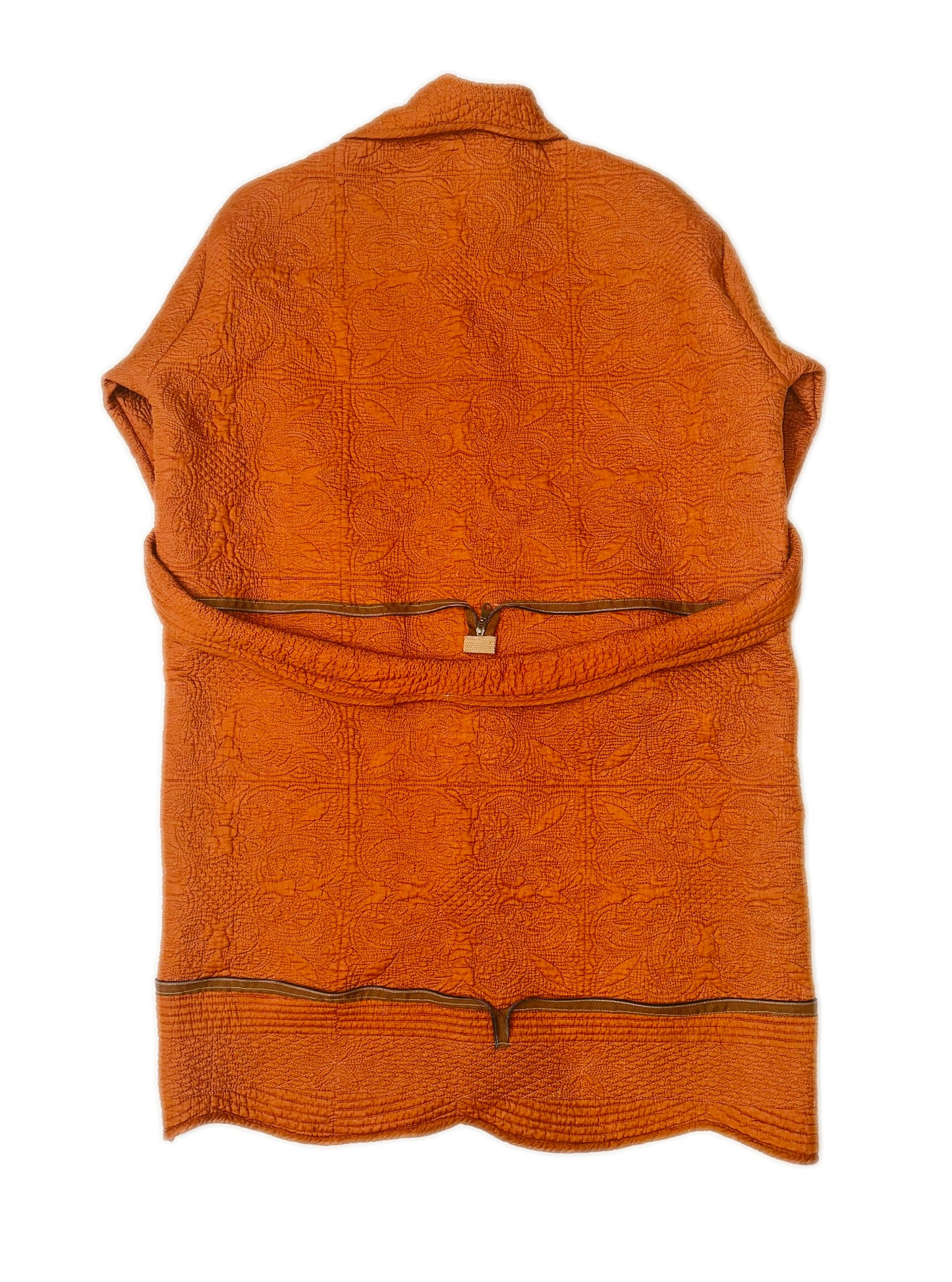 1 of 1 Terra-cotta Quilted Trench Tote