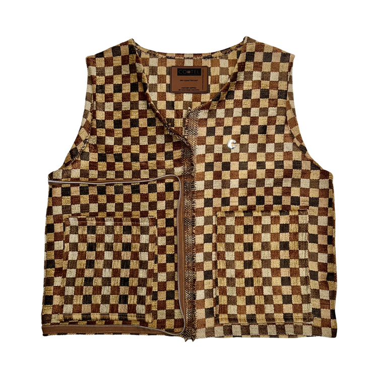 Porcini Checkered Bag Vest