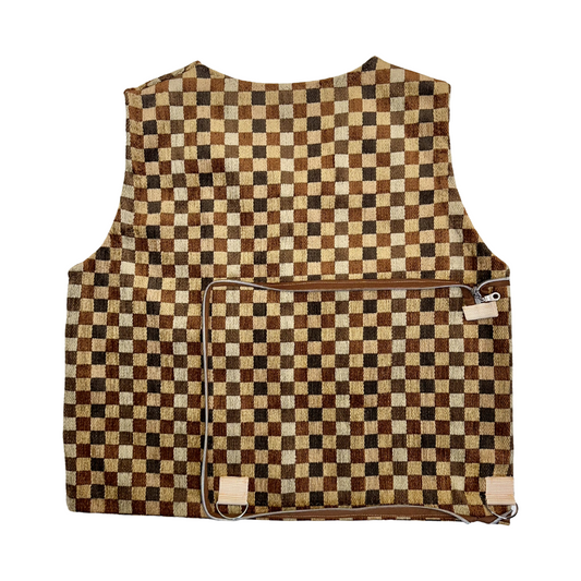 Porcini Checkered Bag Vest