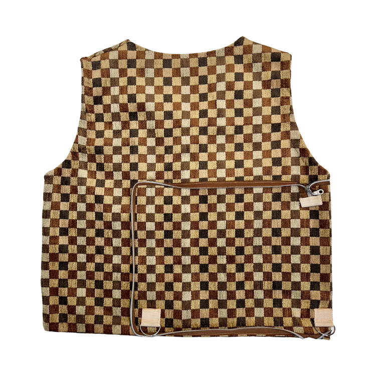 Porcini Checkered Bag Vest