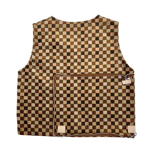 1 of 2 Porcini Checkered Bag Vest