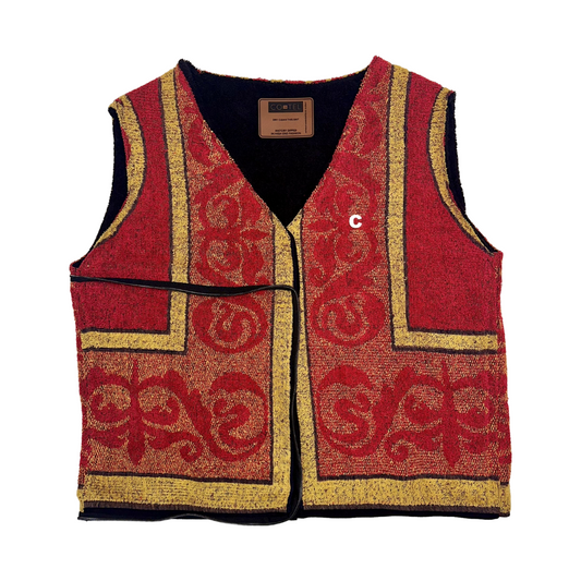 1 of 1 Toweling Red Bag Vest