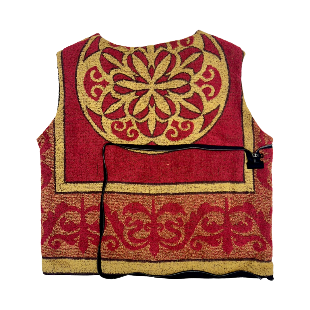 1 of 1 Toweling Red Bag Vest