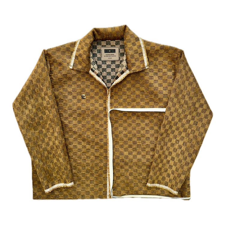 The Golden Grid Coat N Tote