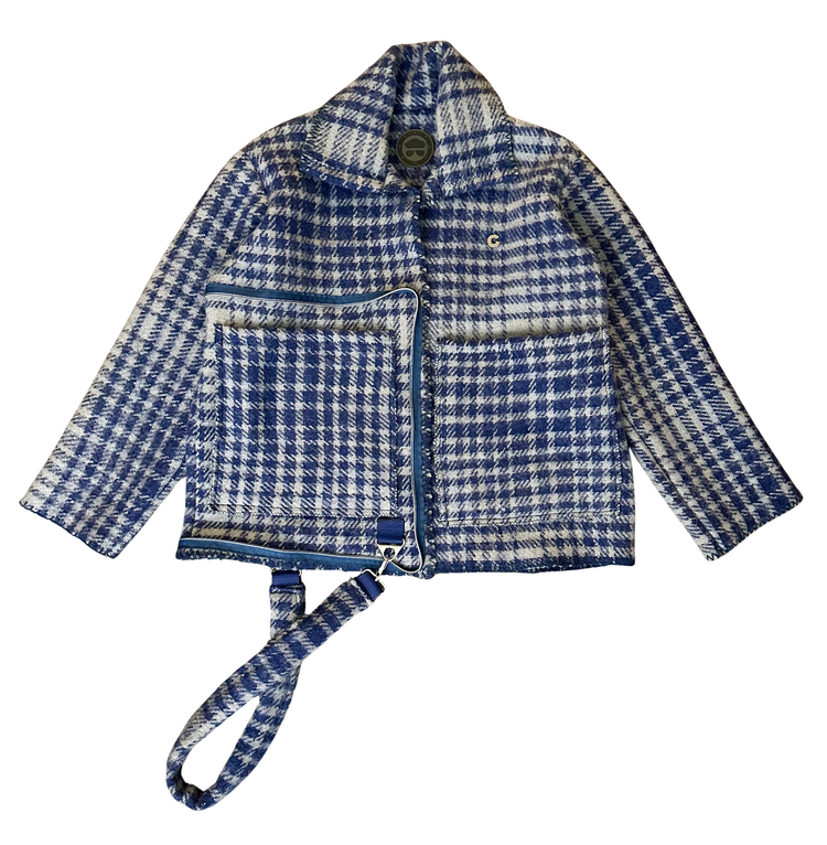 Pattern Study in Blue Coat N Tote