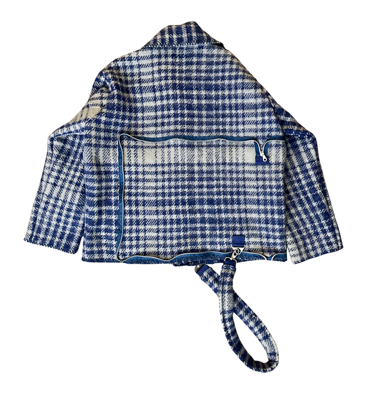 Pattern Study in Blue Coat N Tote