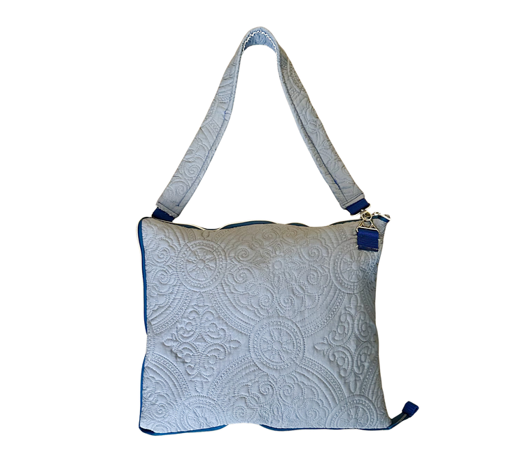 Paisley Study in Blue Coat N Tote