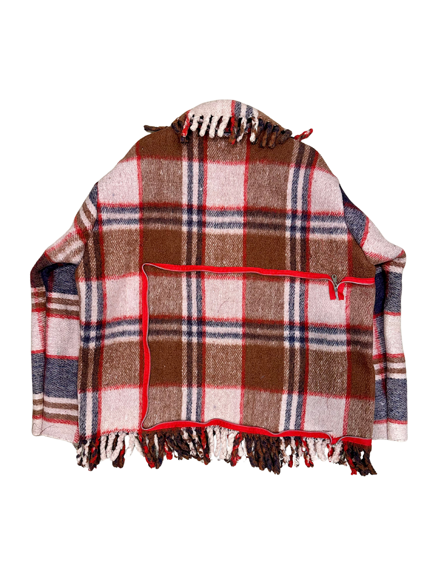 The Redline Fringe Plaid Coat