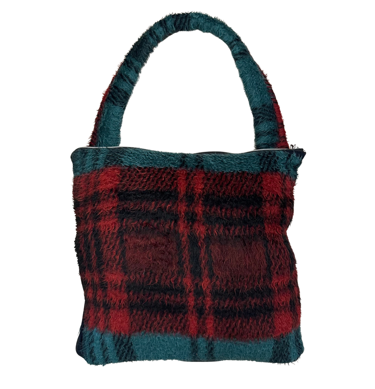 The Emberteal Plaid Coat N Tote