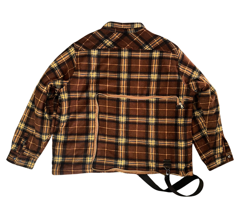 Chestnut Check Coat N Tote
