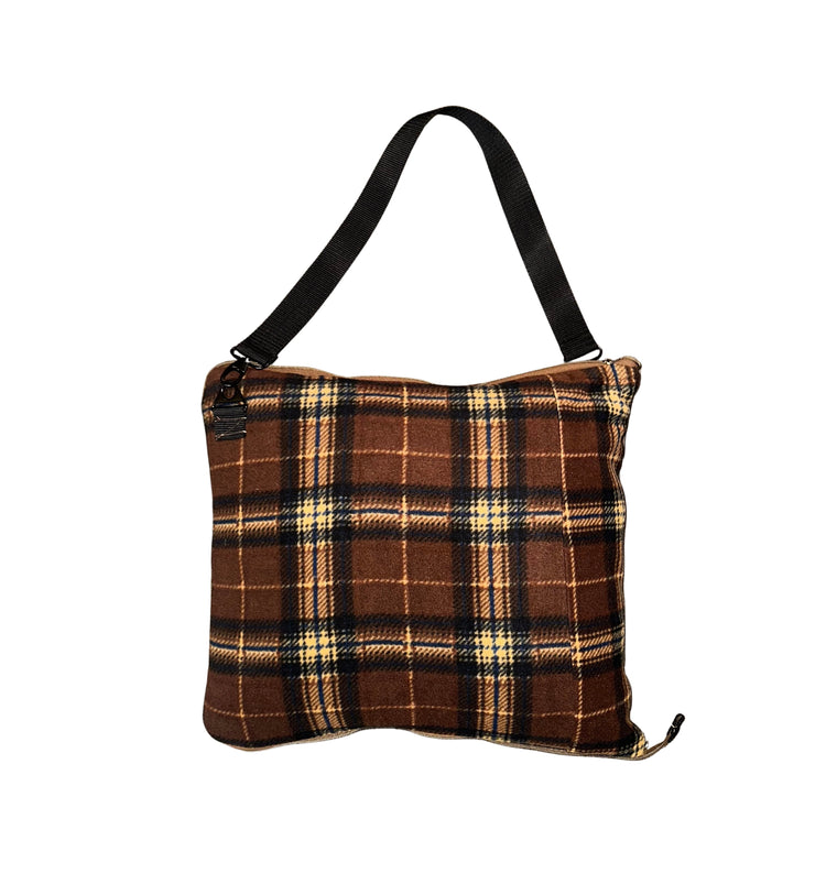 Chestnut Check Coat N Tote