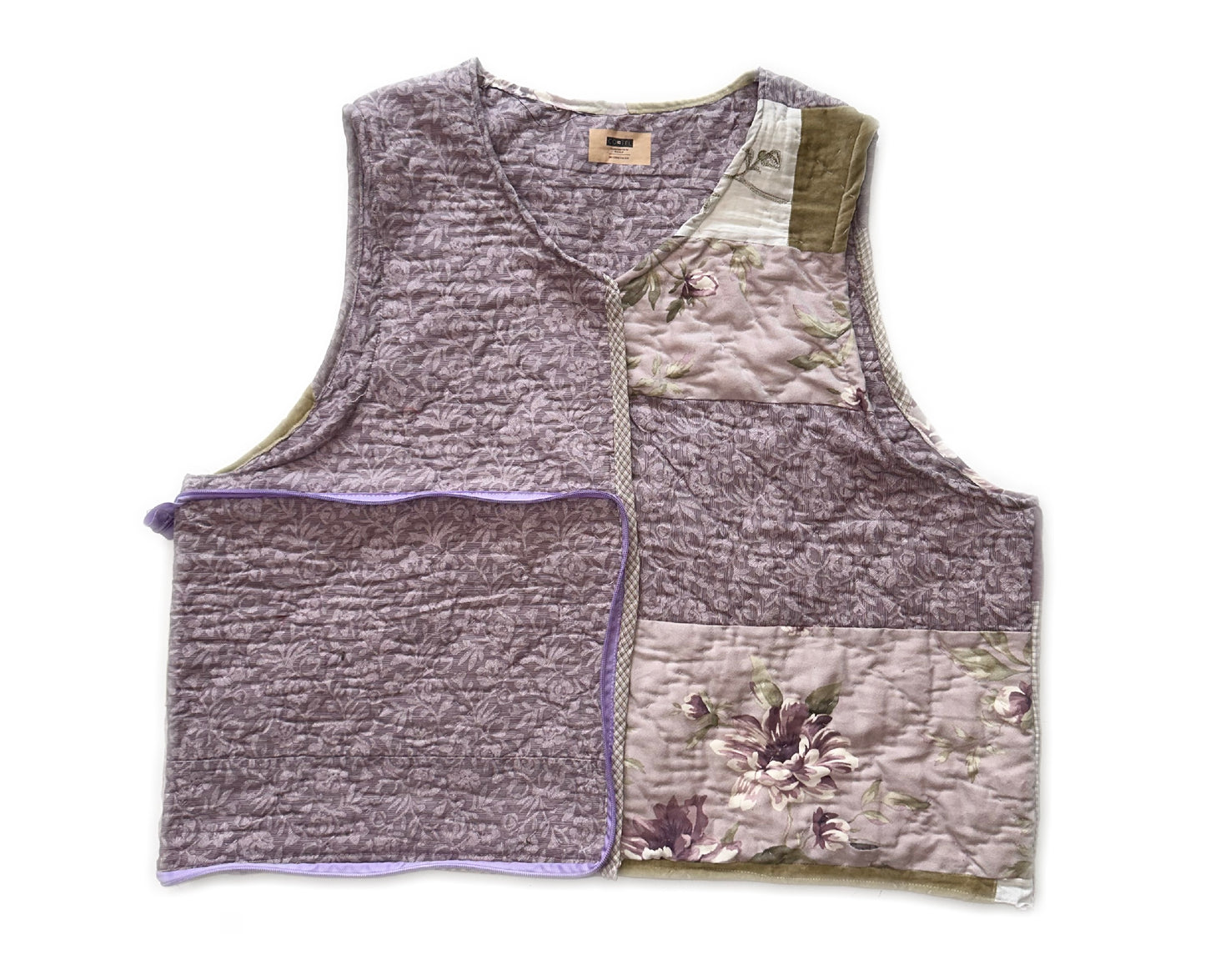 1of1 Lavender Quilted Patchwork Bag Vest