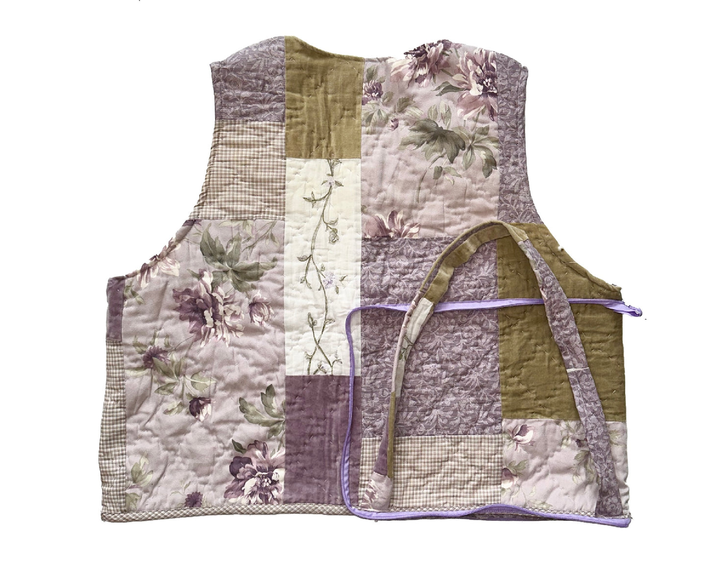 1of1 Lavender Quilted Patchwork Bag Vest