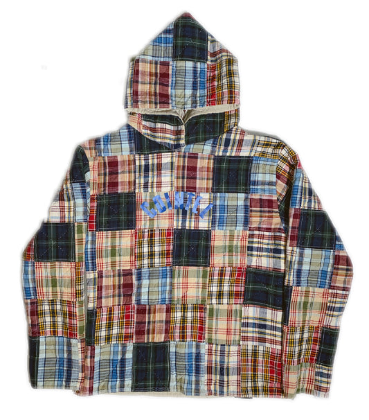 Cointel Color Block Plaid Hoodie