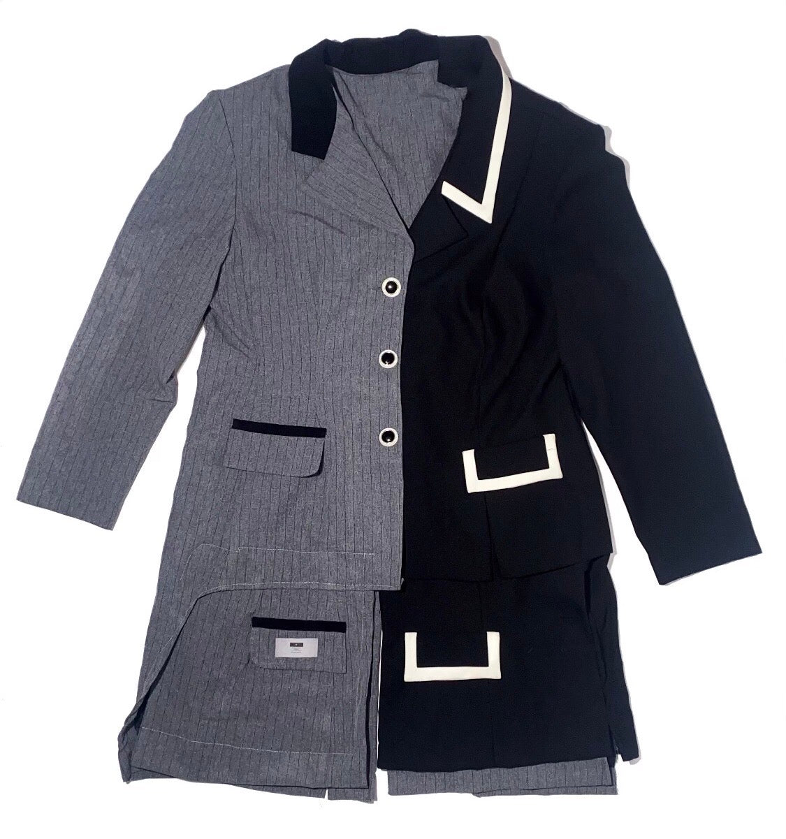 1of1 Two-Tone Womens Layered Trench