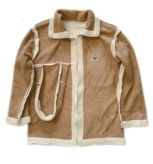 Tan Suede Sherpa Backet