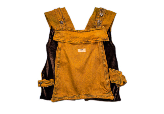 Orange Detachable Denim Vest