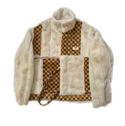 Checkered Fur Backet